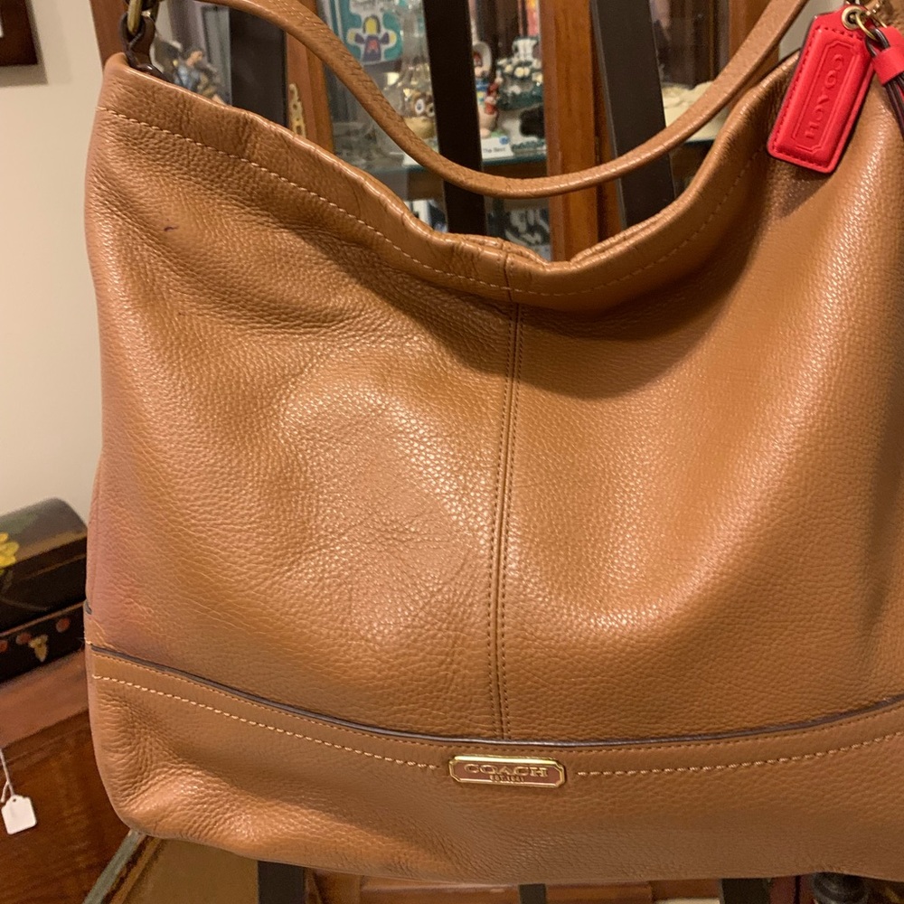 Coach Soft Brown Leather Tote Double Adjust Straps
